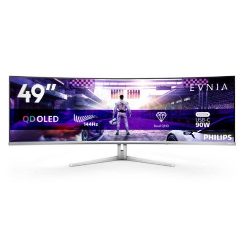 Philips Evnia 8000 49M2C8900L/75 computer monitor 124.2 cm (48.9") 5120 x 1440 pixels Dual QHD QD-OLED White