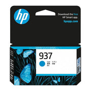HP 937 CYAN ORIGINAL INK CARTRIDGE 800 PAGE YIELD FOR OJPRO 9132E 9133 9135E 9130