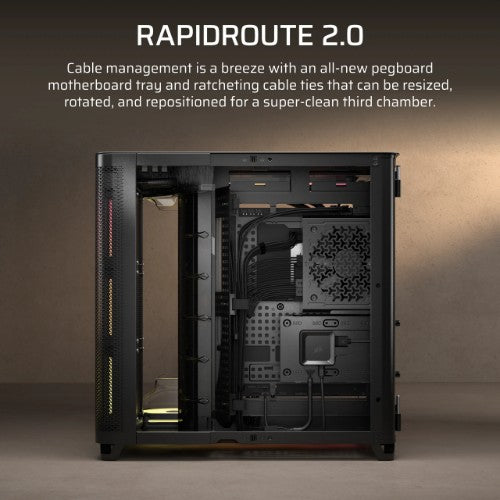 Corsair AIR 5400 LX-R RGB iCUE LINK Midi Tower Black