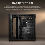 Corsair AIR 5400 LX-R RGB iCUE LINK Midi Tower Black