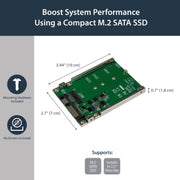 StarTech.com M.2 SATA SSD to 2.5in SATA Adapter, M.2 NGFF to SATA Converter, Open-Frame Bracket, 7mm High, M2 Hard Drive Adapter - Not Compatible with NVMe - TAA