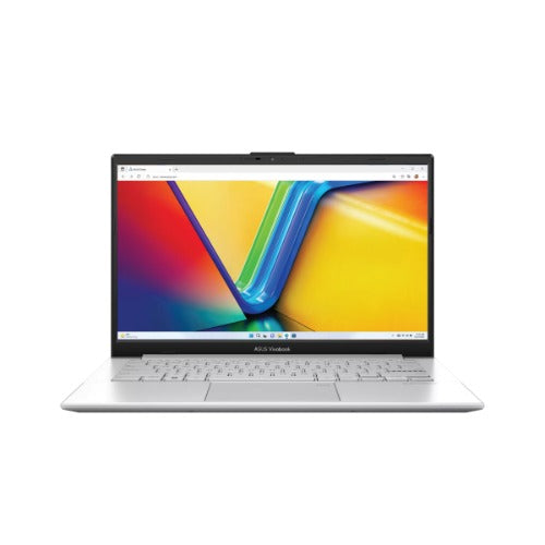 ASUS ASUS Vivobook Go 14' FHD Anti-Glare AMD Athlon Silver 10 4GB LPDDR5 onboard 128GB SSD Win 11 Home Wi-Fi 6E Privacy Shield 1.38kg Cool Silver 1Y