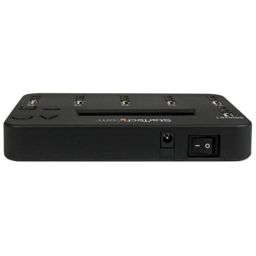 StarTech.com Standalone 1 to 5 USB Thumb Drive Duplicator and Eraser, Multiple USB Flash Drive Copier, System and File and Whole-Drive Copy at1.5 GB/min, Single and 3-Pass Erase, LCD Display - TAA