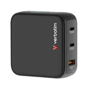 Verbatim 100W Mini GaN Charger with Display Universal Black AC Fast charging Indoor