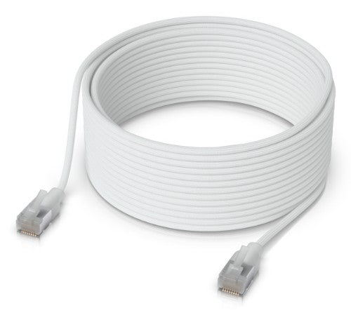 Ubiquiti UACC-Cable-Patch-EL-C6A-15M-W networking cable Translucent, White Cat6a