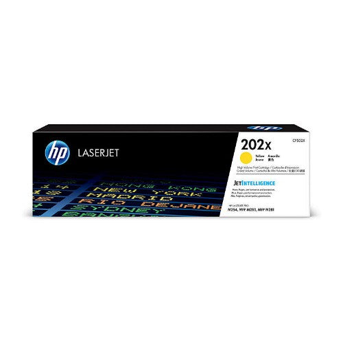 HP 202X YELLOW LASERJET TONER CARTRIDGE - FOR M254, M280, M281 SERIES PRINTERS