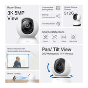 TP-Link Tapo TC74 security camera Bulb IP security camera Indoor 2880 x 1620 pixels Ceiling/Desk