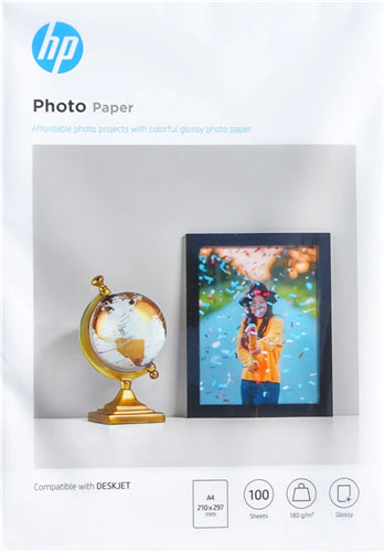 HP Everyday A4 Glossy 180gsm Photo Paper - 100 Sheets