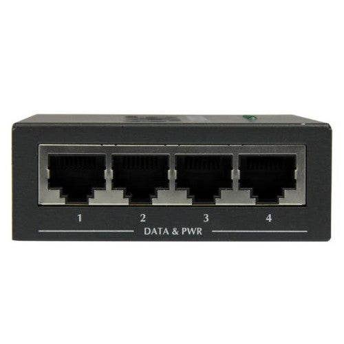 StarTech.com 4-Port Gigabit Midspan - PoE+ Injector - 802.3at/af - TAA