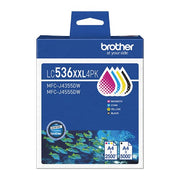 Brother *NEW* LC536XXL 4PK VALUE PACK  1X BLACK, 1X CYAN, 1X MAGENTA, 1X YELLOW