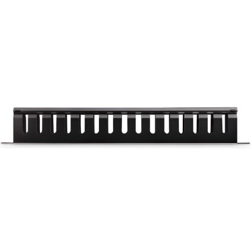 StarTech.com Horizontal 1U Server Rack Cable Management Finger Duct w/ Cover - 19" Network Rack Wire Duct Raceway Panel - Slotted Wire Duct