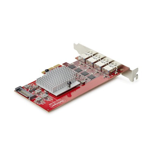 StarTech.com 4-Port USB-A PCIe Card, USB 3.2 10Gbps, PCI Express 3.0 Expansion Card, 4x Independent USB Controllers, Windows/Linux/macOS, TAA-Compliant