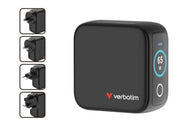 Verbatim 65W Mini GaN Charger with Display Universal Black AC Fast charging Indoor