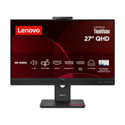 Lenovo ThinkVision T27QD-4v computer monitor 68.6 cm (27") 2560 x 1440 pixels Quad HD LCD Black