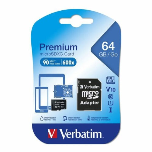 Verbatim Premium 64 GB MicroSDXC Class 10