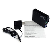 StarTech.com Multi-Mode (MM) SC Fiber Media Converter for 10/100Mbps Networks, Standalone Ethernet to SC MM Fiber Media Converter, 1310nm, 2km - TAA