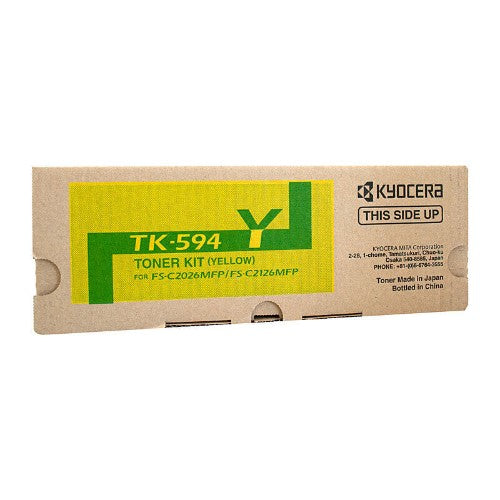 KYOCERA TK-594Y Yellow Toner for FS-C2126MFP/FS-C2026MFP/M6526CIDN (5,000 Yield)