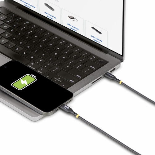 StarTech.com 13ft (4m) USB-C Charging Cable, Charge & Sync, 240W (5A) PD EPR, USB 2.0 Laptop Charger Cable, USB-IF Certified, TPE Jacket - Black USB C Charging Cord
