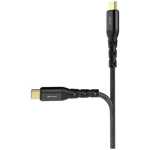 Verbatim Tough Max 240W Type C to Type C Cable USB cable 1.2 m USB C 0.48 Gbit/s Black