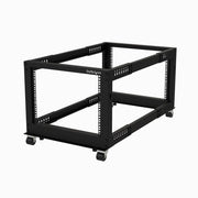 StarTech.com 8U 4-Post Server Rack, 19in Open Frame Rack with 40in (101cm) Mounting Depth and 1200lb (544kg) Weight Capacity, Mobile or Floor Mount IT Rack