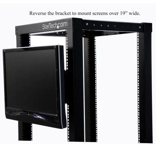 StarTech.com 4U Universal VESA LCD Monitor Mounting Bracket for 19-inch Rack or Cabinet - TAA Compliant - Cold-Pressed Steel Bracket