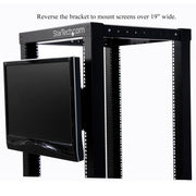 StarTech.com 4U Universal VESA LCD Monitor Mounting Bracket for 19-inch Rack or Cabinet - TAA Compliant - Cold-Pressed Steel Bracket