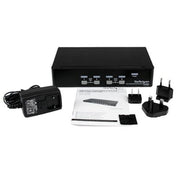 StarTech.com 4 Port 1U Rackmount USB KVM Switch with OSD - TAA