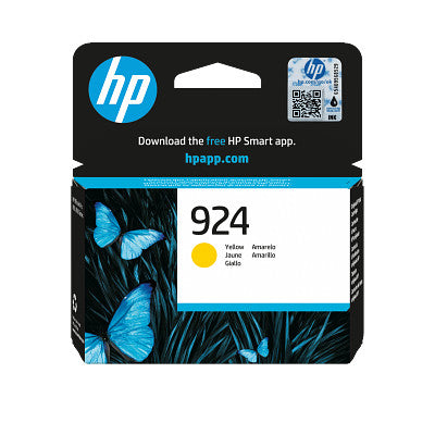 HP 924 YELLOW ORIGINAL INK CART 400 PAGE YIELD FOR OJPRO 8139E 8138E 8120E 8120