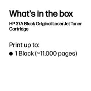 HP 37A Black Original LaserJet Toner Cartridge