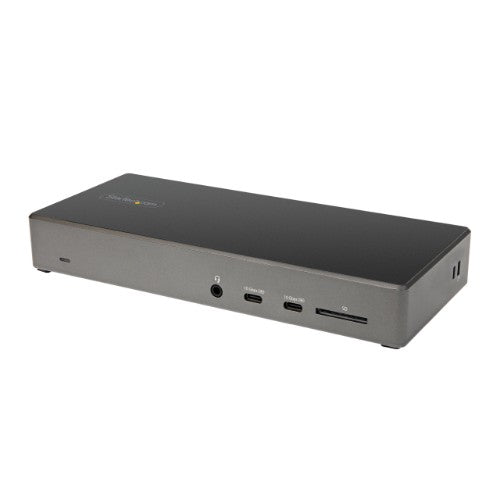 StarTech.com USB C Dock - Triple 4K Monitor USB Type-C Docking Station - 100W Power Delivery - DP 1.4 Alt Mode & DSC, 2x DisplayPort 1.4/HDMI 2.0 - 6xUSB (2x 10Gbps), SD - Windows/Chrome