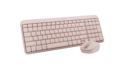 Logitech MK250 Compact Bluetooth Wireless Combo keyboard Mouse included Universal RF Wireless + Bluetooth QWERTY US English Rose