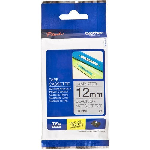 Brother TZE-M931 label-making tape Black on silver