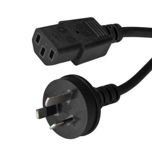 StarTech.com 1m (3ft) Computer Power Cord, AS/NZS 3112 to C13, 10A 250V, 18AWG, Black Replacement AC Power Cord, Printer Power Cord, PC Power Supply Cable, Monitor Power Cable - UL Listed
