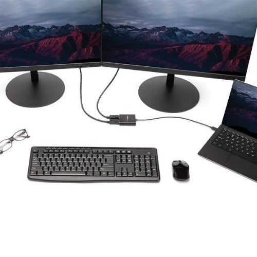 StarTech.com USB-C to Dual DisplayPort 1.2 Adapter, USB Type-C Multi-Monitor MST Hub, Dual 4K 30Hz/1080p 60Hz DP Laptop Display Extender / Splitter, Extra-Long Built-In Cable - Windows Only