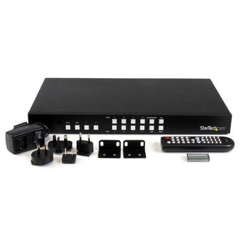 StarTech.com 4x4 HDMI Matrix Switch with Picture-and-Picture Multiviewer or Video Wall - TAA