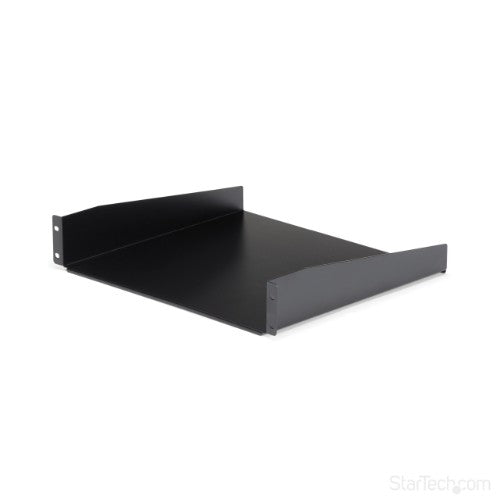 StarTech.com 2U Server Rack Shelf - Universal Rack Mount Cantilever Shelf for 19" Network Equipment Rack & Cabinet - Heavy Duty Steel - Weight Capacity 44lb/20kg - 16" Deep Tray