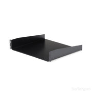 StarTech.com 2U Server Rack Shelf - Universal Rack Mount Cantilever Shelf for 19" Network Equipment Rack & Cabinet - Heavy Duty Steel - Weight Capacity 44lb/20kg - 16" Deep Tray