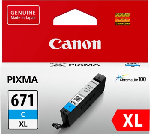 Canon CLI-671XLC ink cartridge 1 pc(s) Original High (XL) Yield Cyan