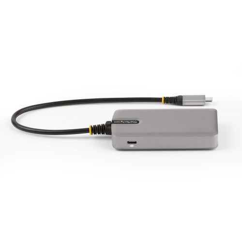 StarTech.com 4-Port USB-C Hub with USB-C DP Alt Mode Video Output 4K 60Hz - 3x USB-A, 1x USB Type-C, 100W Power Delivery Pass-Through, USB 3.2 10Gbps, 1ft/30cm Cable, Portable USB Hub