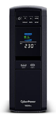 CyberPower CP1600EPFCLCD uninterruptible power supply (UPS) Line-Interactive 1.6 kVA 1000 W 6 AC outlet(s)