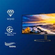 Philips 5000 series 34E1C5600HE/75 computer monitor 86.4 cm (34") 3440 x 1440 pixels Wide Quad HD LCD Black
