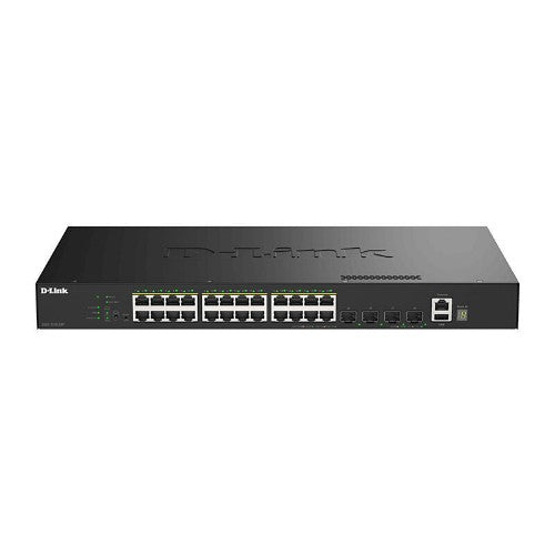 D-Link 28-Port Gigabit Stackable PoE+ Smart Managed Switch with 4 x 10G SFP+ Ports