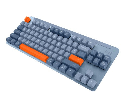 Logitech 920-011221 keyboard Office RF Wireless + Bluetooth QWERTY English Blue, Grey