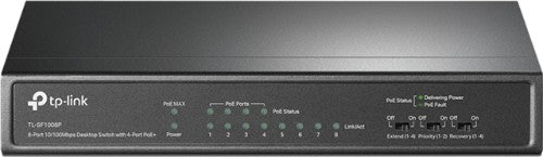 TP-Link TL-SG1008P network switch Unmanaged Gigabit Ethernet (10/100/1000) Power over Ethernet (PoE) Hazelnut