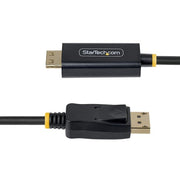 StarTech.com 15ft (4.5m) DisplayPort to HDMI Adapter Cable with Gripping Connectors, 4K 60Hz, HDR, Uni-Directional DP to HDMI Video Converter, DP Desktop to HDMI Monitor