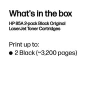 HP 85A 2-pack Black Original LaserJet Toner Cartridges