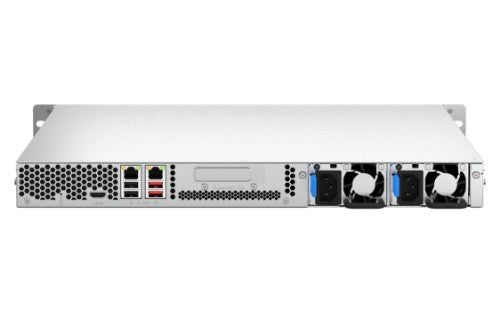 QNAP TS-464U-RP NAS Rack (1U) Intel® Celeron® N5095 8 GB DDR4 0 TB QNAP Turbo System Aluminium, Black