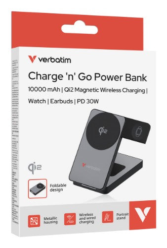 Verbatim Charge 'n' Go Qi2 Power Bank
