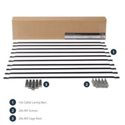 StarTech.com 10-Pack Horizontal Lacing Bar, Server Rack Cable Management, 19" Network Rack-Mount Cord Organizer, TAA