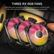 Corsair iCUE LINK TITAN 420 RX RGB Processor All-in-one liquid cooler 14 cm Black 1 pc(s)
